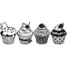 Plus Decorative Roller Stamp - Cupcakes